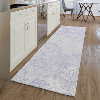 Piper Looms Mayfield Floral AMF673 Lilac Machine Washable Area Rug Runner Lifestyle Image Feature
