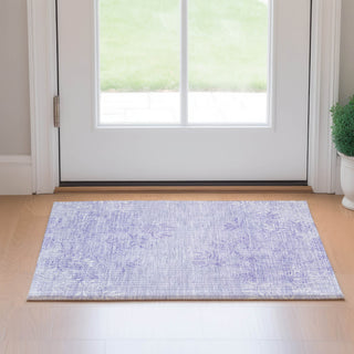 Piper Looms Mayfield Floral AMF673 Lilac Machine Washable Area Rug Scatter Lifestyle Image Feature