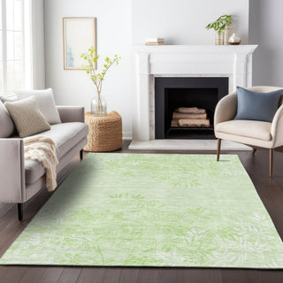 Piper Looms Mayfield Floral AMF673 Mint Machine Washable Area Rug Lifestyle Image Feature