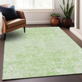 Piper Looms Mayfield Floral AMF673 Mint Machine Washable Area Rug Lifestyle Image Feature