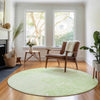 Piper Looms Mayfield Floral AMF673 Mint Machine Washable Area Rug Round Lifestyle Image Feature