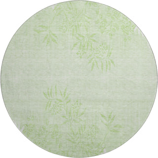 Piper Looms Mayfield Floral AMF673 Mint Machine Washable Area Rug Round Main Image