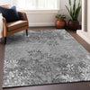 Piper Looms Mayfield Floral AMF673 Pewter Machine Washable Area Rug Lifestyle Image Feature