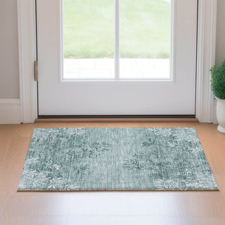 Piper Looms Mayfield Floral AMF673 Sage Machine Washable Area Rug Scatter Lifestyle Image Feature