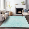 Piper Looms Mayfield Floral AMF673 Teal Machine Washable Area Rug Lifestyle Image Feature