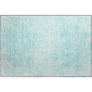 Piper Looms Mayfield Floral AMF673 Teal Machine Washable Area Rug Scatter Main Image