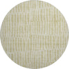Piper Looms Mayfield Striped AMF674 Beige Machine Washable Area Rug Round Main Image