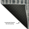 Piper Looms Mayfield Striped AMF674 Charcoal Machine Washable Area Rug Backing Image