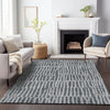 Piper Looms Mayfield Striped AMF674 Charcoal Machine Washable Area Rug Lifestyle Image Feature