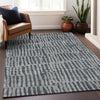 Piper Looms Mayfield Striped AMF674 Charcoal Machine Washable Area Rug Lifestyle Image Feature