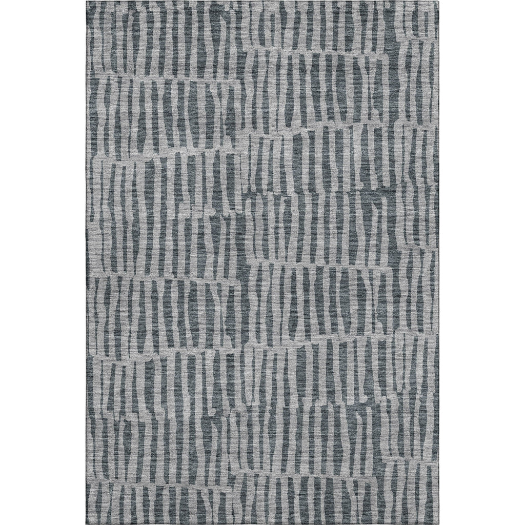 Piper Looms Mayfield Striped AMF674 Charcoal Machine Washable Area Rug main image