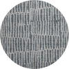 Piper Looms Mayfield Striped AMF674 Charcoal Machine Washable Area Rug Round Main Image