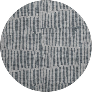 Piper Looms Mayfield Striped AMF674 Charcoal Machine Washable Area Rug Round Main Image