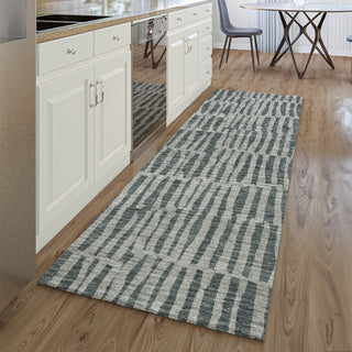 Piper Looms Mayfield Striped AMF674 Charcoal Machine Washable Area Rug Runner Lifestyle Image Feature