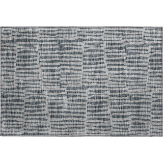 Piper Looms Mayfield Striped AMF674 Charcoal Machine Washable Area Rug Scatter Main Image