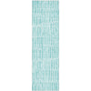 Piper Looms Mayfield Striped AMF674 Teal Machine Washable Area Rug Runner Main Image