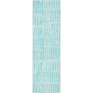 Piper Looms Mayfield Striped AMF674 Teal Machine Washable Area Rug Runner Main Image