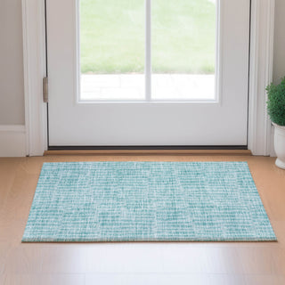 Piper Looms Mayfield Striped AMF674 Teal Machine Washable Area Rug Scatter Lifestyle Image Feature