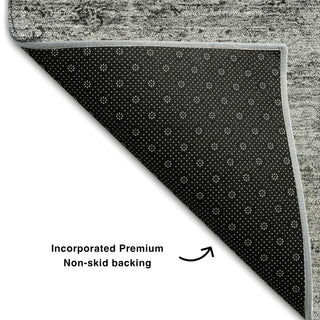 Piper Looms Mayfield Oriental AMF675 Gray Machine Washable Area Rug Backing Image