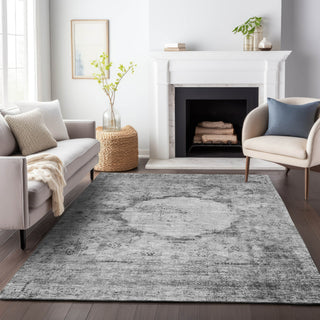 Piper Looms Mayfield Oriental AMF675 Gray Machine Washable Area Rug Lifestyle Image Feature