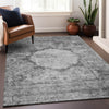Piper Looms Mayfield Oriental AMF675 Gray Machine Washable Area Rug Lifestyle Image Feature