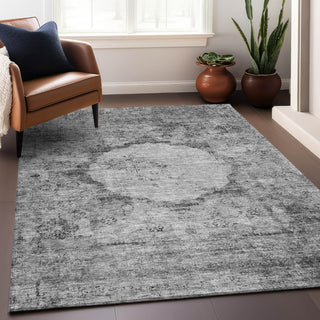 Piper Looms Mayfield Oriental AMF675 Gray Machine Washable Area Rug Lifestyle Image Feature