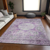 Piper Looms Mayfield Oriental AMF675 Purple Machine Washable Area Rug Lifestyle Image Feature