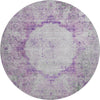 Piper Looms Mayfield Oriental AMF675 Purple Machine Washable Area Rug Round Main Image