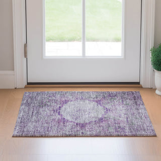Piper Looms Mayfield Oriental AMF675 Purple Machine Washable Area Rug Scatter Lifestyle Image Feature