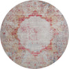 Piper Looms Mayfield Oriental AMF675 Red Machine Washable Area Rug Round Main Image