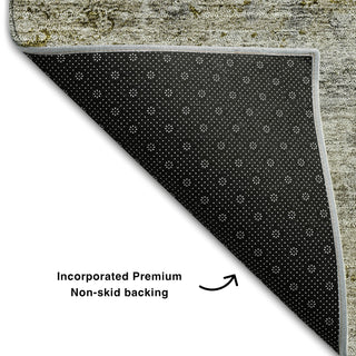 Piper Looms Mayfield Oriental AMF675 Taupe Machine Washable Area Rug Backing Image