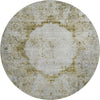 Piper Looms Mayfield Oriental AMF675 Taupe Machine Washable Area Rug Round Main Image
