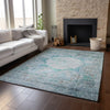 Piper Looms Mayfield Oriental AMF675 Teal Machine Washable Area Rug Lifestyle Image Feature