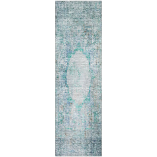 Piper Looms Mayfield Oriental AMF675 Teal Machine Washable Area Rug Runner Main Image