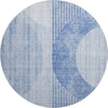Piper Looms Mayfield Modern AMF676 Blue Machine Washable Area Rug Round Main Image