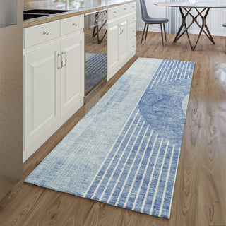Piper Looms Mayfield Modern AMF676 Blue Machine Washable Area Rug Runner Lifestyle Image Feature