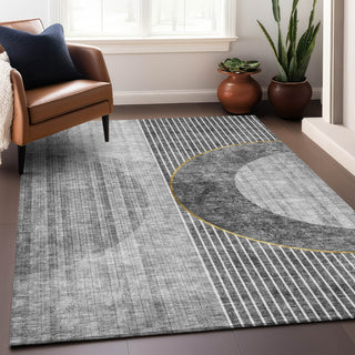 Piper Looms Mayfield Modern AMF676 Charcoal Machine Washable Area Rug Lifestyle Image Feature