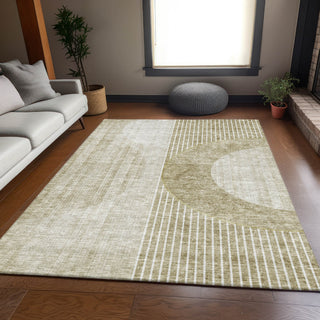 Piper Looms Mayfield Modern AMF676 Taupe Machine Washable Area Rug Lifestyle Image Feature
