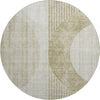 Piper Looms Mayfield Modern AMF676 Taupe Machine Washable Area Rug Round Main Image