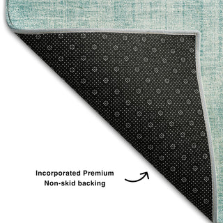 Piper Looms Mayfield Modern AMF676 Teal Machine Washable Area Rug Backing Image
