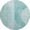 Piper Looms Mayfield Modern AMF676 Teal Machine Washable Area Rug Round Main Image