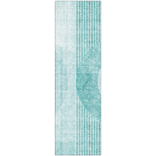 Piper Looms Mayfield Modern AMF676 Teal Machine Washable Area Rug Runner Main Image