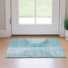 Piper Looms Mayfield Modern AMF676 Teal Machine Washable Area Rug Scatter Lifestyle Image Feature