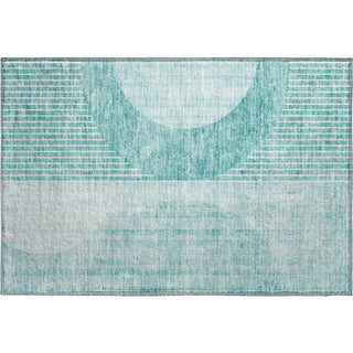 Piper Looms Mayfield Modern AMF676 Teal Machine Washable Area Rug Scatter Main Image