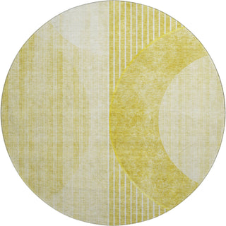 Piper Looms Mayfield Modern AMF676 Wheat Machine Washable Area Rug Round Main Image