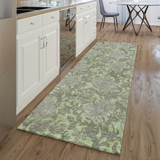 Piper Looms Mayfield Floral AMF677 Aloe Machine Washable Area Rug Runner Lifestyle Image Feature