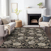 Piper Looms Mayfield Floral AMF677 Black Machine Washable Area Rug Lifestyle Image Feature