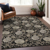 Piper Looms Mayfield Floral AMF677 Black Machine Washable Area Rug Lifestyle Image Feature