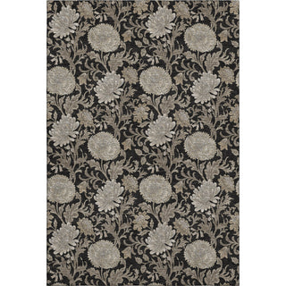 Piper Looms Mayfield Floral AMF677 Black Machine Washable Area Rug main image