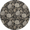 Piper Looms Mayfield Floral AMF677 Black Machine Washable Area Rug Round Main Image